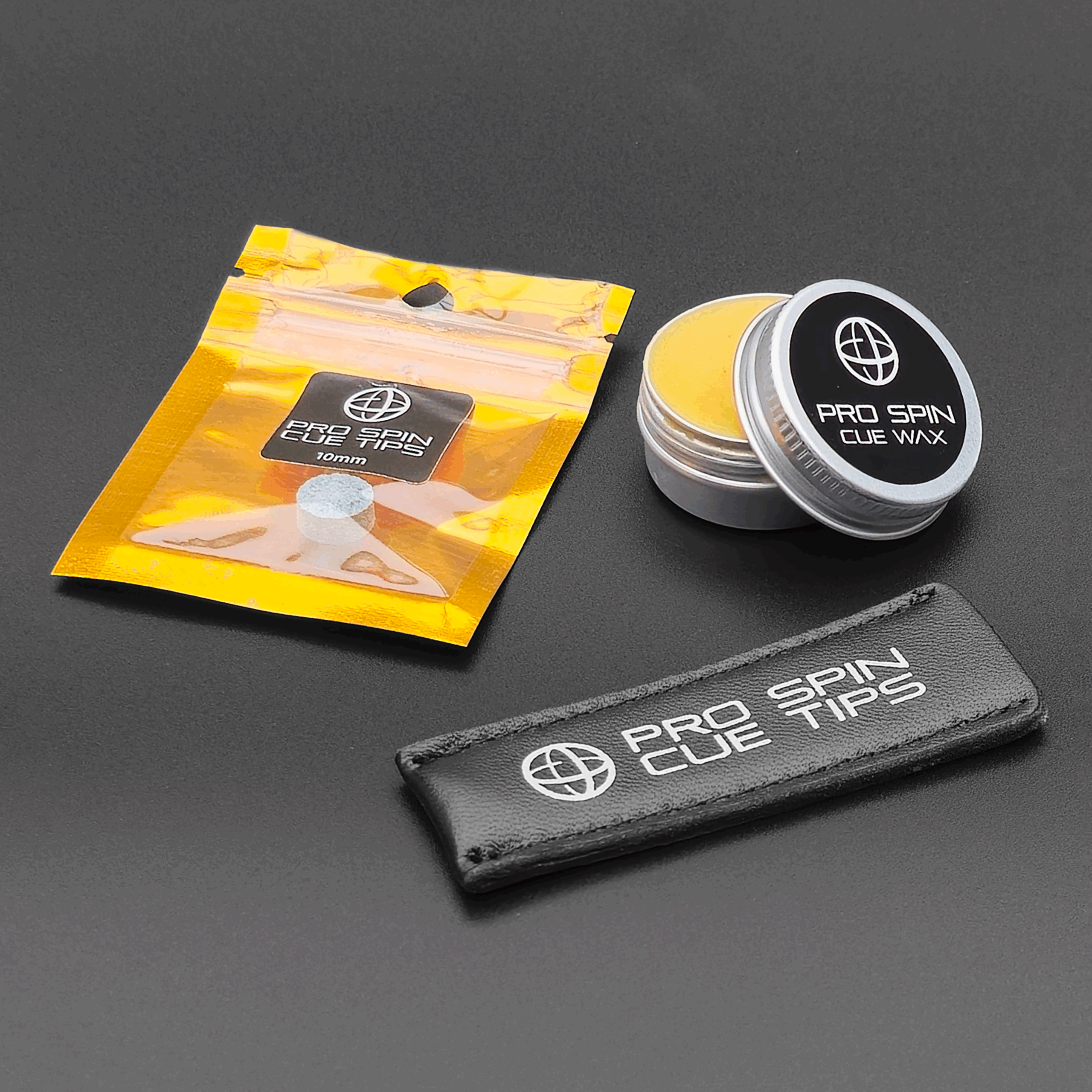 The Pro Spin 'Maintenance' Pack - Cue Tips with Cue Wax & Tip Protector